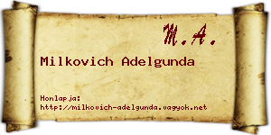 Milkovich Adelgunda névjegykártya